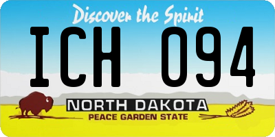 ND license plate ICH094