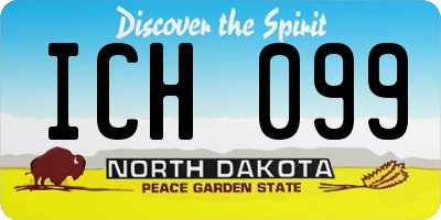 ND license plate ICH099