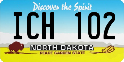 ND license plate ICH102