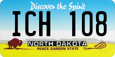 ND license plate ICH108