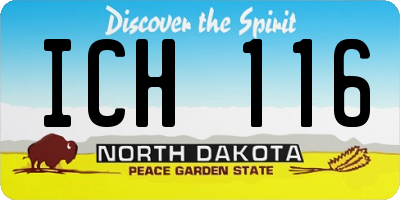 ND license plate ICH116