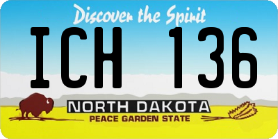 ND license plate ICH136