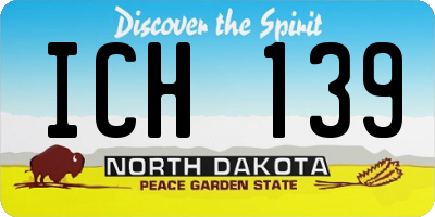 ND license plate ICH139
