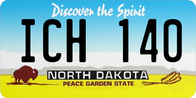 ND license plate ICH140