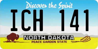 ND license plate ICH141