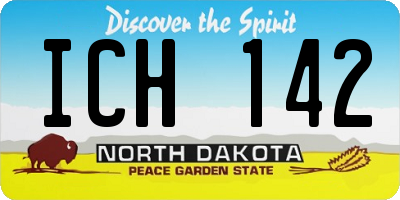 ND license plate ICH142