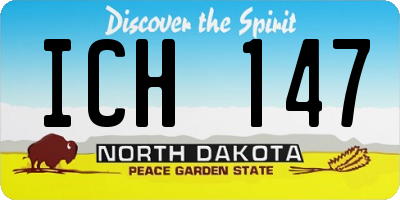 ND license plate ICH147