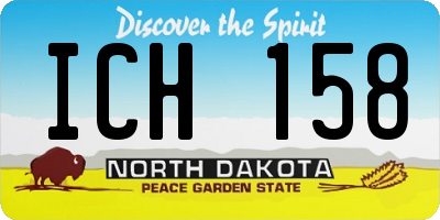 ND license plate ICH158