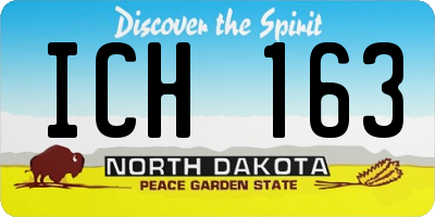 ND license plate ICH163