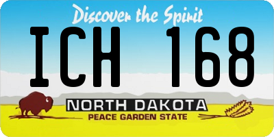 ND license plate ICH168