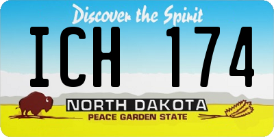 ND license plate ICH174