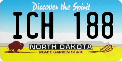 ND license plate ICH188