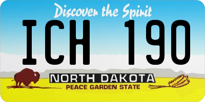 ND license plate ICH190