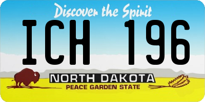 ND license plate ICH196