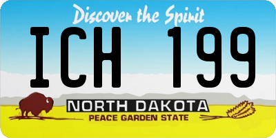 ND license plate ICH199