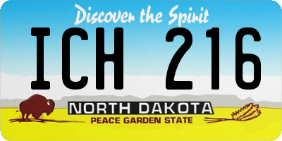 ND license plate ICH216