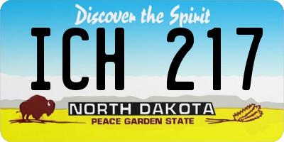 ND license plate ICH217