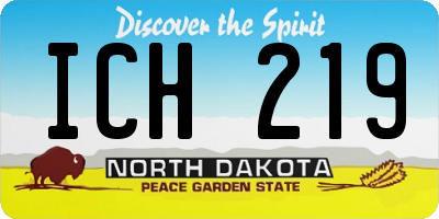 ND license plate ICH219