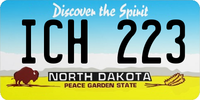 ND license plate ICH223