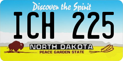 ND license plate ICH225