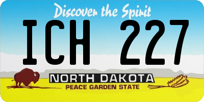 ND license plate ICH227