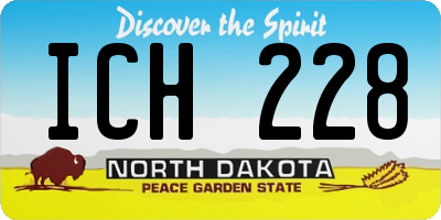 ND license plate ICH228