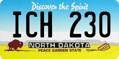 ND license plate ICH230