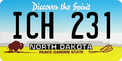 ND license plate ICH231