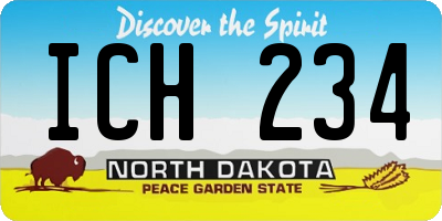 ND license plate ICH234