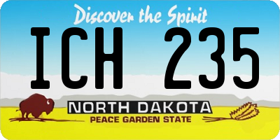 ND license plate ICH235