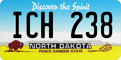 ND license plate ICH238