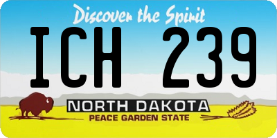 ND license plate ICH239