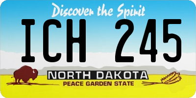 ND license plate ICH245