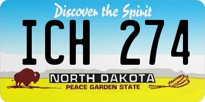 ND license plate ICH274