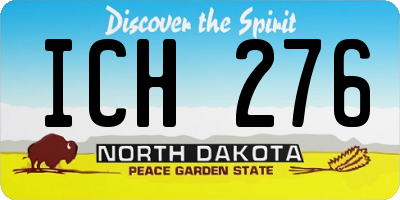 ND license plate ICH276