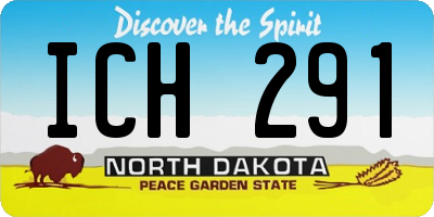 ND license plate ICH291