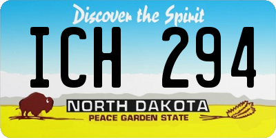 ND license plate ICH294