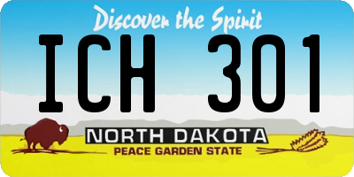 ND license plate ICH301