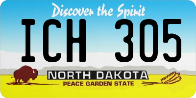 ND license plate ICH305