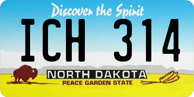 ND license plate ICH314