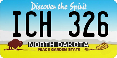 ND license plate ICH326