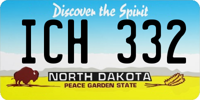 ND license plate ICH332