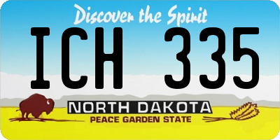 ND license plate ICH335