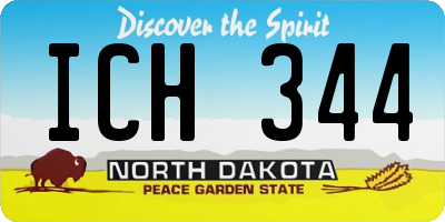 ND license plate ICH344