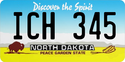 ND license plate ICH345