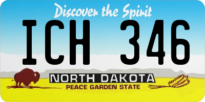 ND license plate ICH346