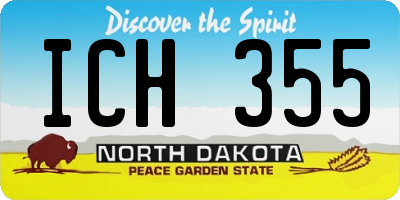 ND license plate ICH355