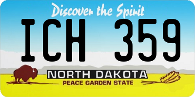 ND license plate ICH359