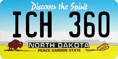 ND license plate ICH360