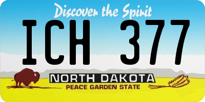 ND license plate ICH377